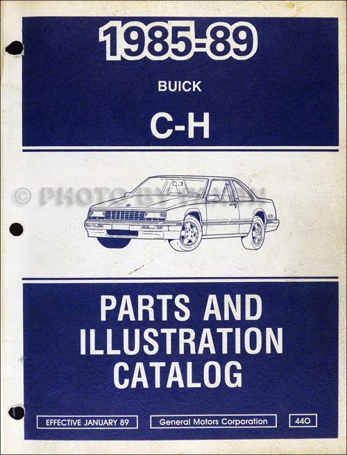1985-1989 Buick LeSabre, Electra, and Park Avenue Parts Book Original