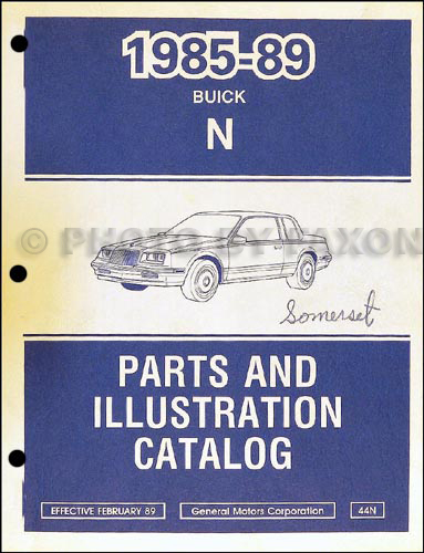 1985-1989 Buick Skylark Parts Book Original