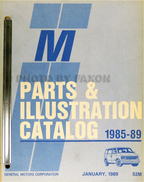 1985-1989 Chevrolet Astro GMC Safari Minivan Parts Book Original
