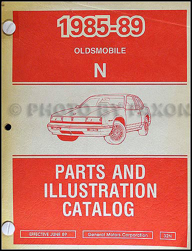 1985-1989 Oldsmobile Calais Parts Book Original