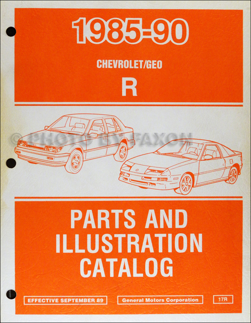 1985-1990 Chevrolet/Geo Spectrum/Storm Parts Book Original