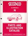 1985-1990 Oldsmobile Calais Parts Book Original