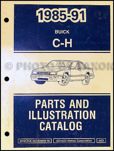 1985-1991 Buick Electra, Park Ave, LeSabre Parts Book Original