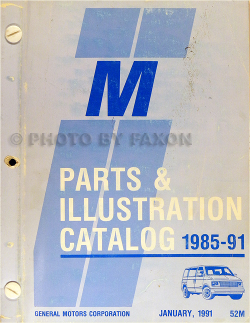 1985-1991 Chevrolet Astro GMC Safari Minivan Parts Book Original