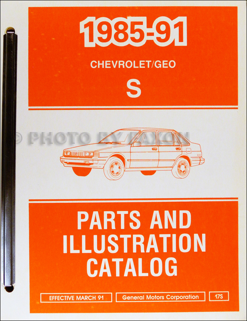 1985-1991 Chevrolet Nova and Geo Prizm Parts Book Original
