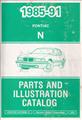 1985-1991 Pontiac Grand Am Parts Book Original