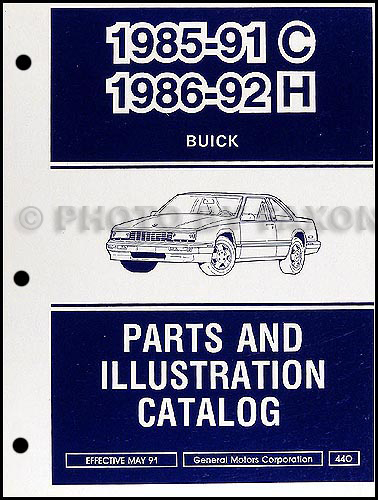 1985-1992 Buick LeSabre Electra Parts Book Original
