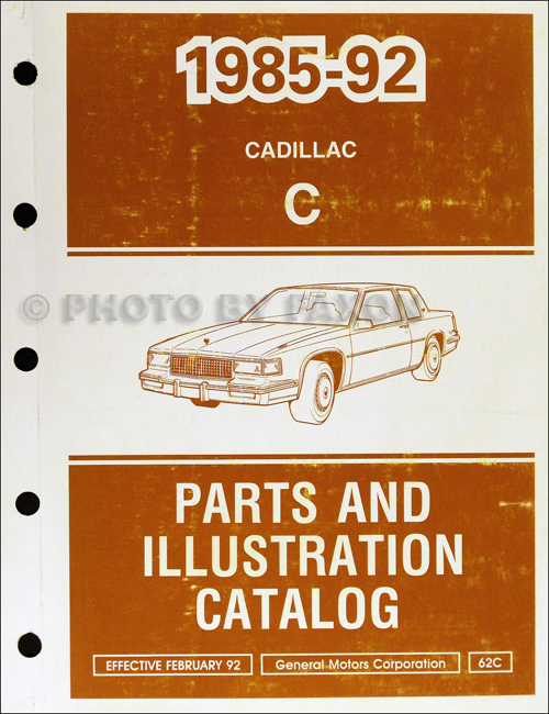 1985-1992 Cadillac Deville and Fleetwood Parts Book Original