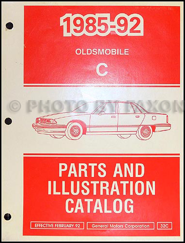 1985-1992 Oldsmobile 98 Parts Book Original