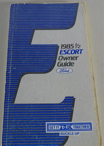 1985.5 Ford Escort Owner's Manual Original 1.9 liter engine
