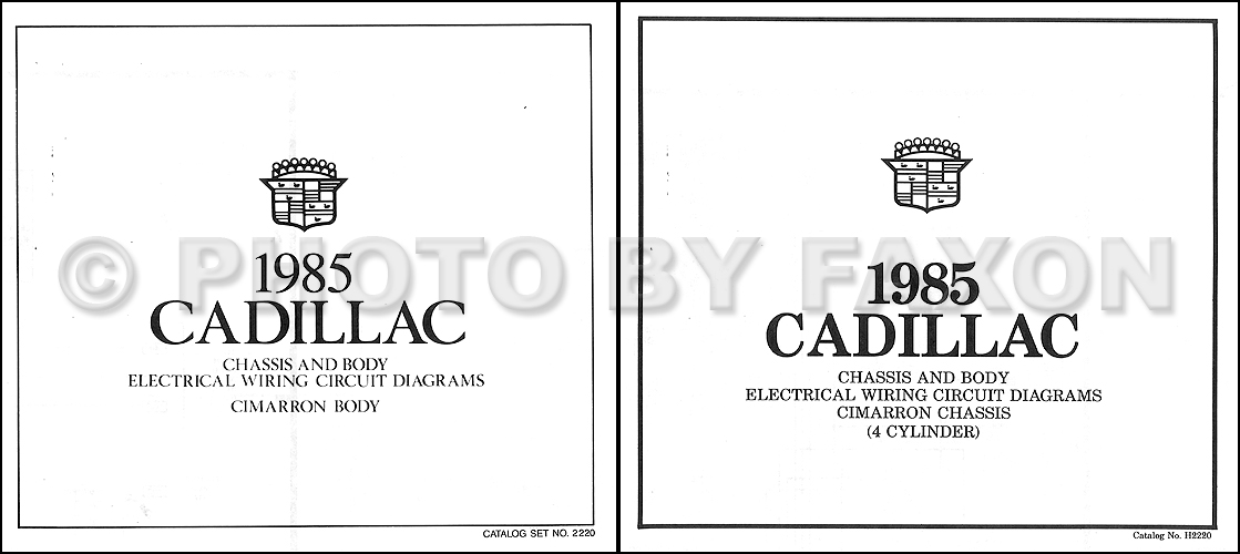 1985 Cadillac Cimarron 4 Cylinder Foldout Wiring Diagrams Original