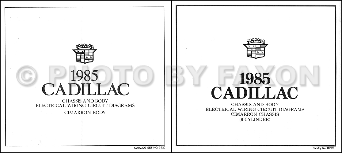 1985 Cadillac Cimarron 6 Cylinder Foldout Wiring Diagrams Original