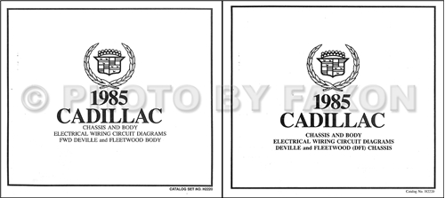 1985 Cadillac FWD Deville & Fleetwood Gas Foldout Wiring Diagrams Original