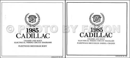 1985 Cadillac Fleetwood Brougham Diesel Foldout Wiring Diagrams Original Color Set