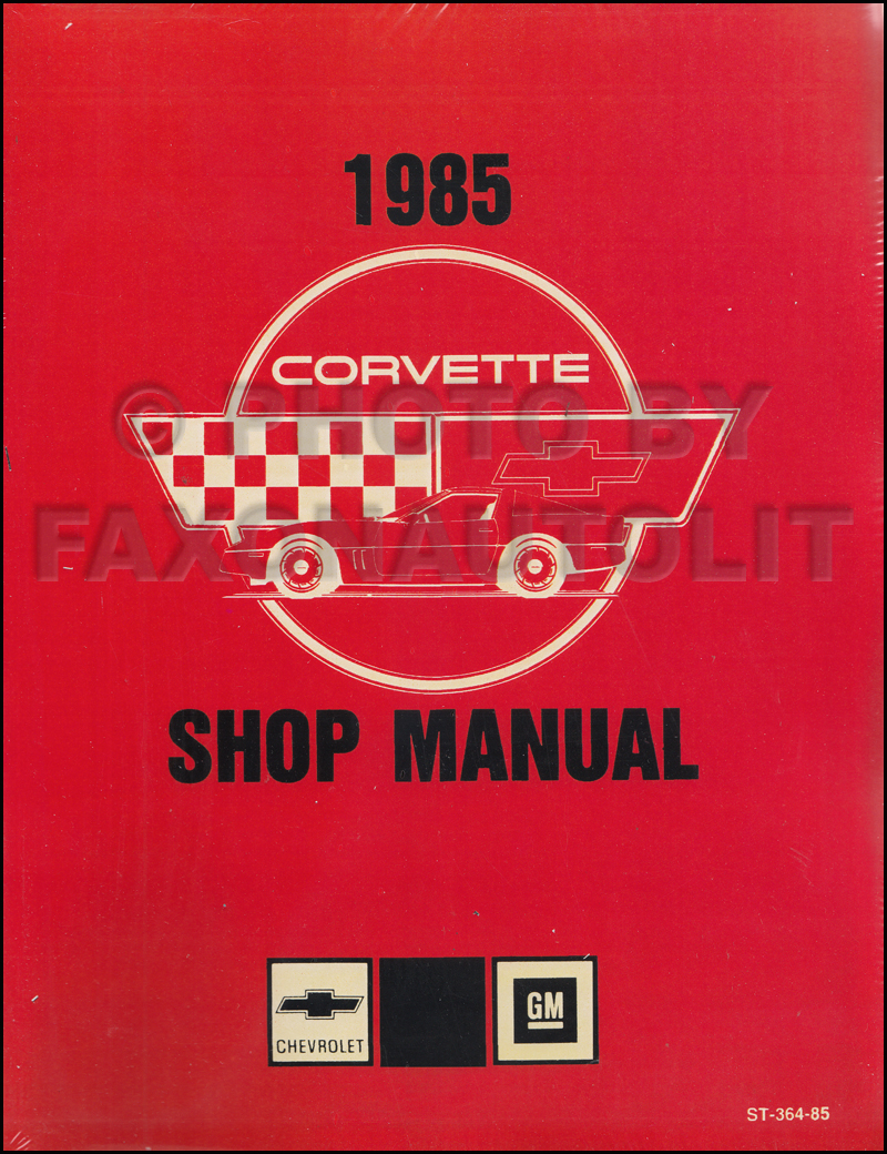 1985 Corvette Shop Manual Original