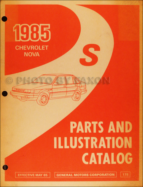 1985 Chevrolet Nova Parts Book Original