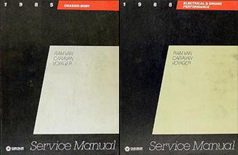 1985 Caravan and Voyager Repair Manual Original 2 Volume Set