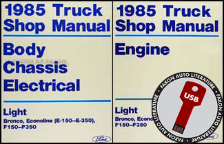 1979 Ford Truck CD Shop Manual 79 F100-350 Pickup Bronco and Van