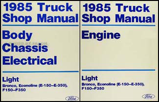 1985 Ford Truck and Van Repair Shop Manual E F 150-350 Bronco F-Super Duty Econoline