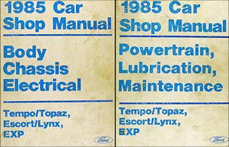 1985 Tempo/Escort/EXP & Topaz/Lynx Repair Manual Original Set