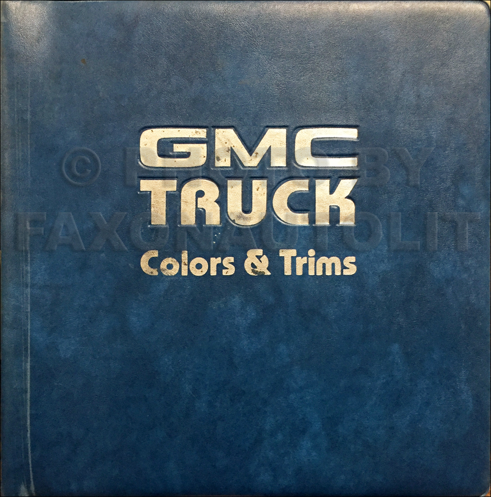 1985 GMC Color & Upholstery Dealer Album Original