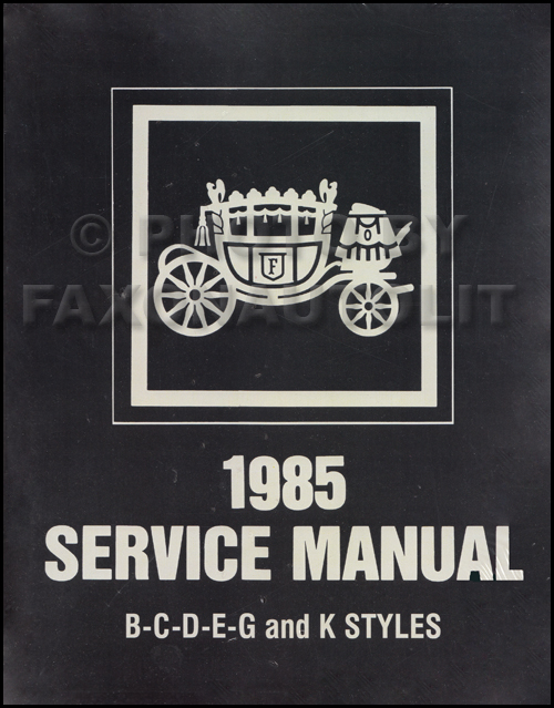 1985 Chevy Impala, Caprice, El Camino Monte Carlo Body Repair Shop Manual Reprint