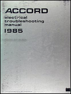 1985 Honda Accord Electrical Troubleshooting Manual Original 