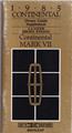 1985 Lincoln Continental and Mark VII 2.4 Liter Diesel Engine Owner's Manual Original Supplement