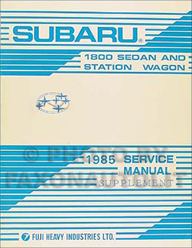 1985 Subaru A/C Repair Manual Original Supplement 