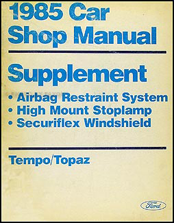 1985 Tempo & Topaz Brake/Suspension Original Supplement