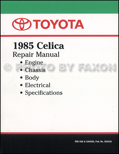 1985 Toyota Celica Repair Manual Original 