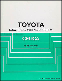 1985 Toyota Celica Wiring Diagram Manual Original