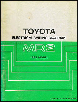 1985 Toyota MR2 Wiring Diagram Manual Original