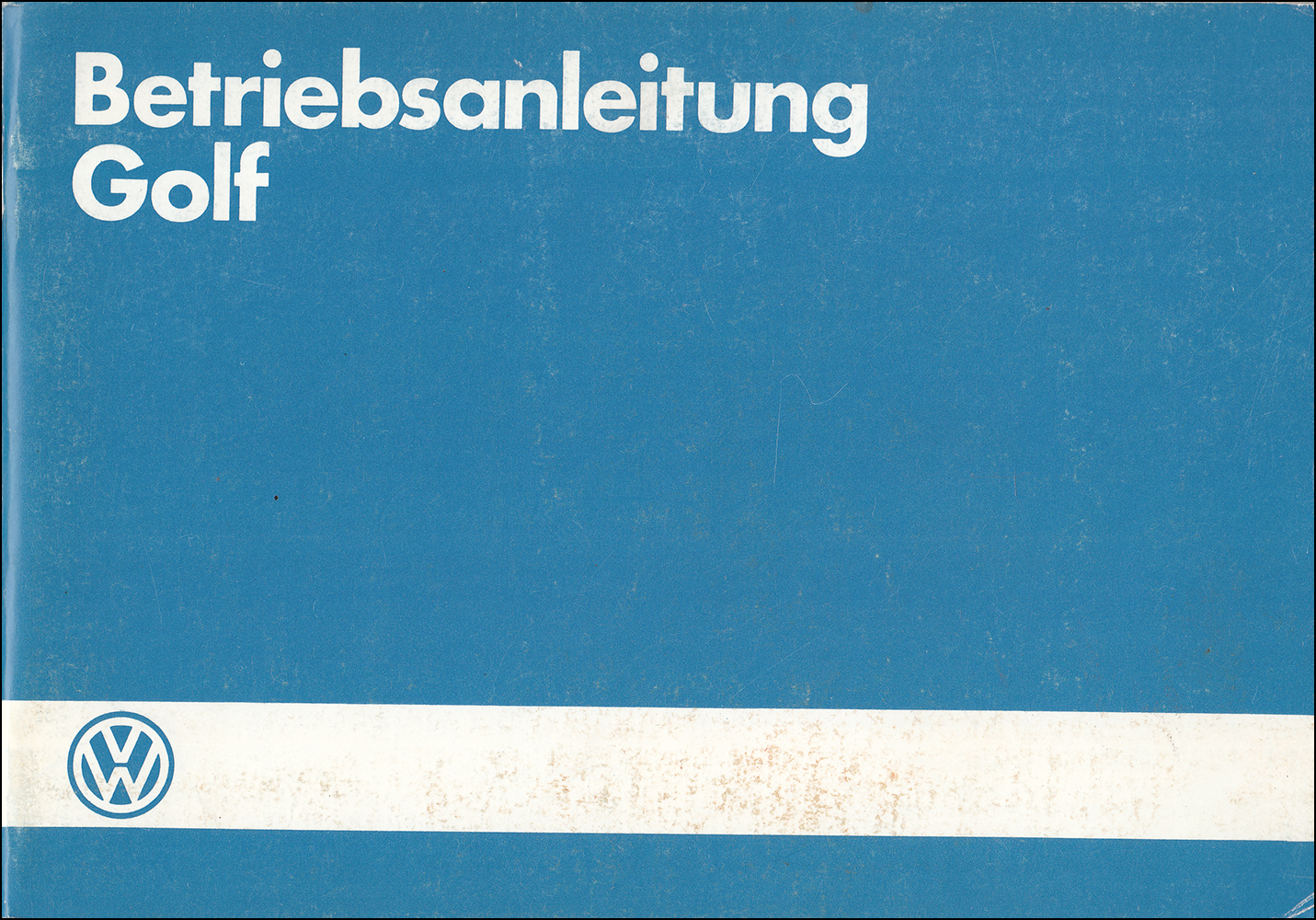1985 Volkswagen Golf Owner's Manual GERMAN Original
