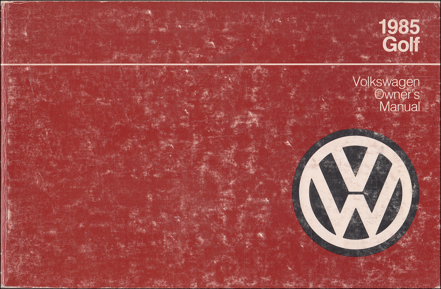 1985 Volkswagen Golf Owner's Manual Original