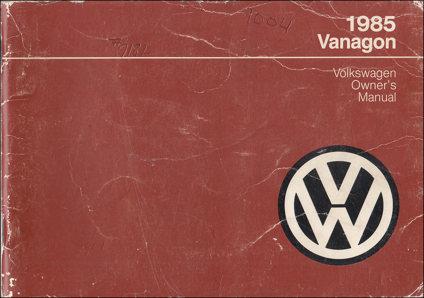 1985 Volkswagen Vanagon Owner's Manual Original 