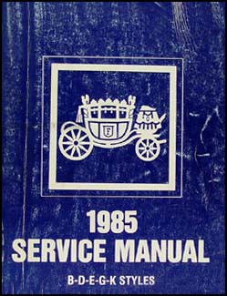 1985 Chevy Impala, Caprice, El Camino Monte Carlo Body Manual Original