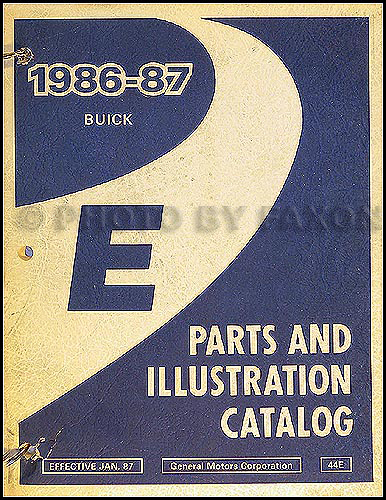 1986-1987 Buick Riviera Parts Book Original