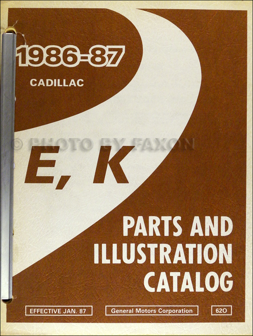1986-1987 Cadillac Eldorado and Seville  Parts Book Original