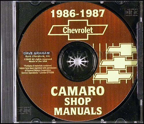 1986-1987 Chevrolet Camaro Repair Shop Manual CD