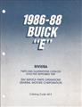 1986-1988 Buick Riviera and Reatta Parts Book Original