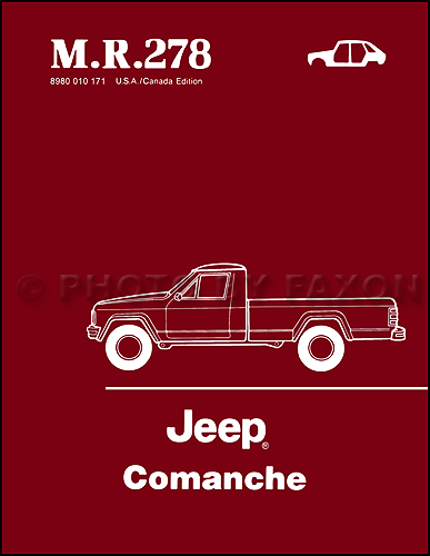 1986-1988 Jeep Comanche Body Manual Reprint M.R. 278