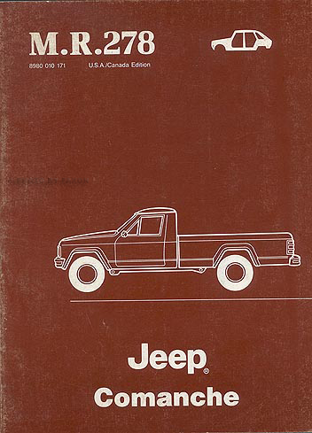 1986-1988 Jeep Comanche Body Manual Original - -M.R. 278