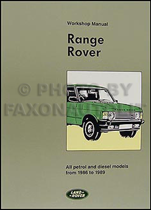 1986-1989 Range Rover Repair Manual Reprint