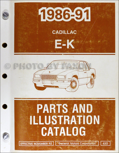 1986-1991 Cadillac Eldorado and Seville Parts Book Original