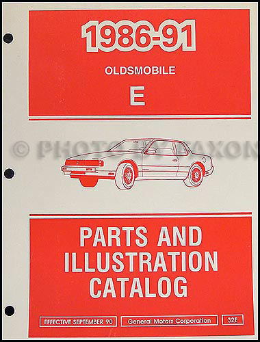 1986-1991 Oldsmobile Toronado and Trofeo Parts Book Original