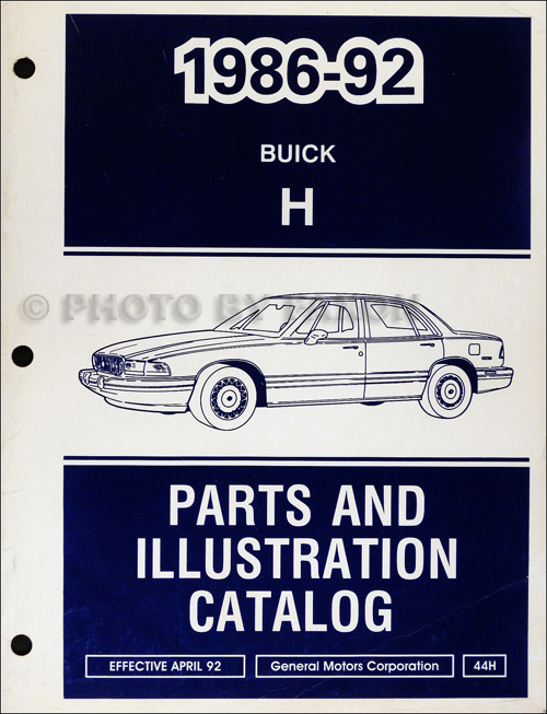 1986-1992 Buick LeSabre Parts Book Original