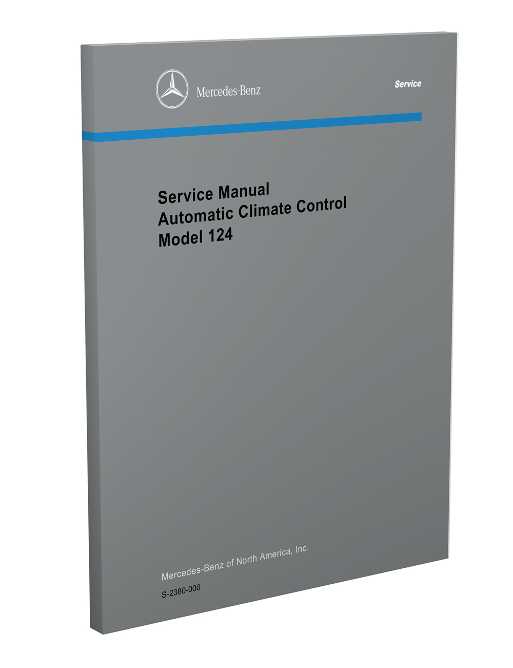 1986-92 Mercedes 124 A/C & Heater Reprint Repair Manual