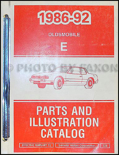 1986-1992 Oldsmobile Toronado and Trofeo Parts Book Original