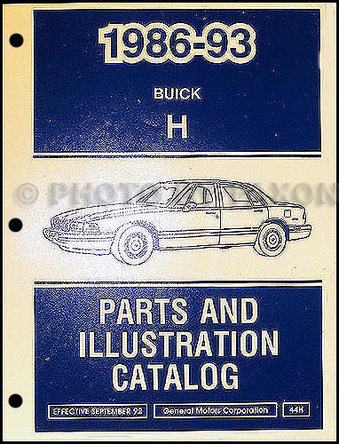 1986-1993 Buick LeSabre Parts Book Original